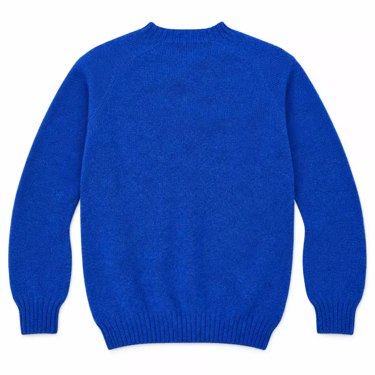 Harley of Scotland Brushed Wool Pullover Herren Saphirblau